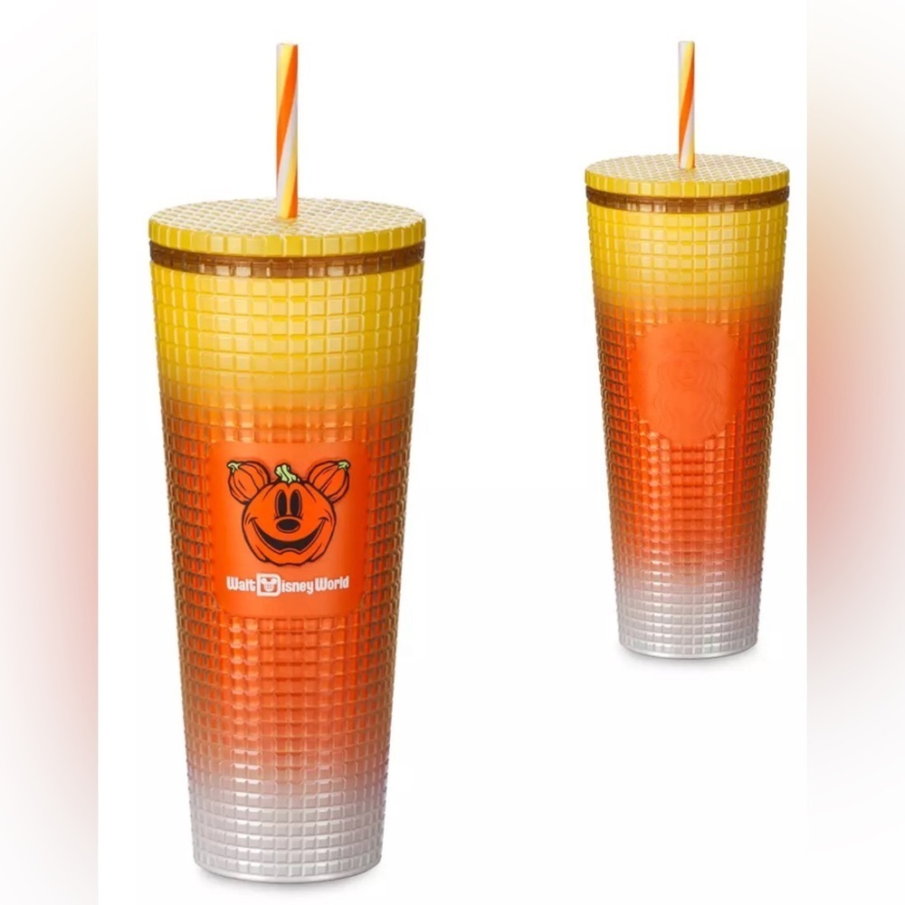 Mickey Mouse Halloween Candy Corn Starbucks® Tumbler w/ Straw Walt Disney World